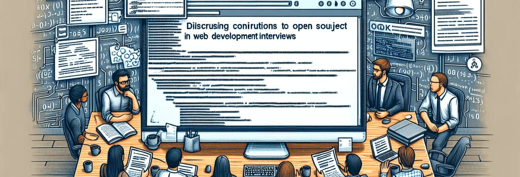 Discussing Contributions to Open Source Projects in Web Development Interviews image