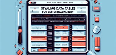 Styling Data Tables with CSS for Better Readability image