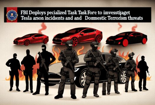 FBI Investigates Tesla Arson and Terrorism Threats image