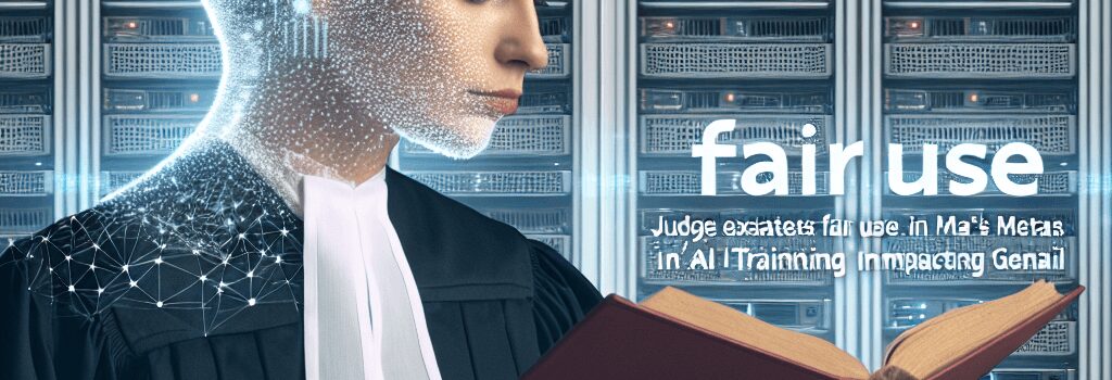 Judge Examines Fair Use in Meta’s AI Training Impacting GenAI image