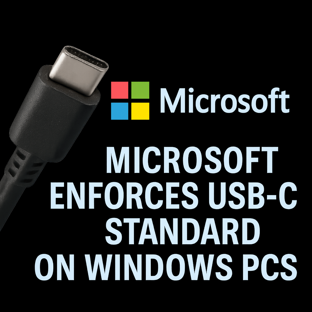 Microsoft Enforces USB-C Standard on Windows PCs - Web crafting code