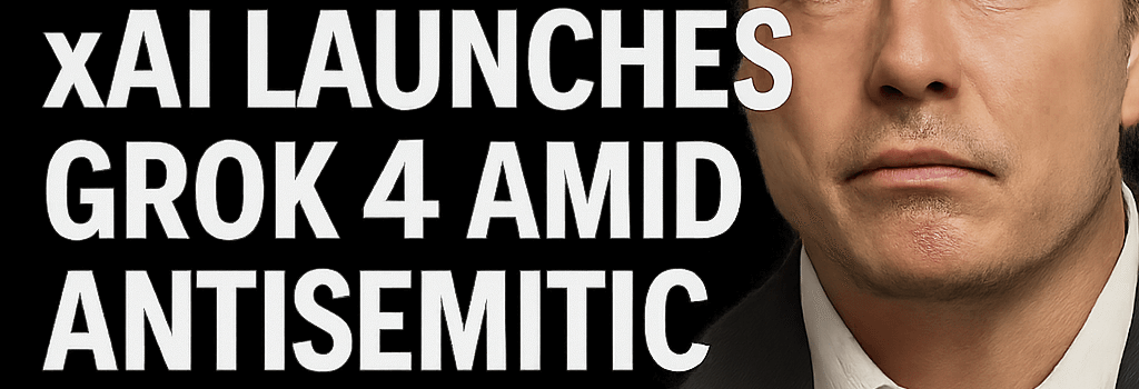 xAI Launches Grok 4 Amid Antisemitic Output Controversy image
