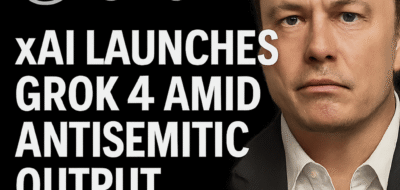 xAI Launches Grok 4 Amid Antisemitic Output Controversy image