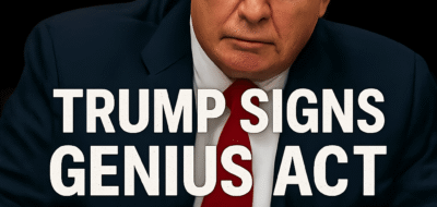 Trump Signs GENIUS Act as Stablecoin Surges Amid Bribery Alerts image