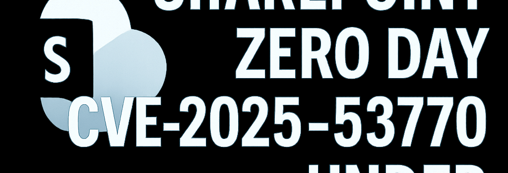 Critical SharePoint Zero-Day CVE-2025-53770 Under Exploit image