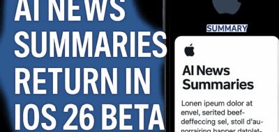 Apple’s AI News Summaries Return in iOS 26 Beta image