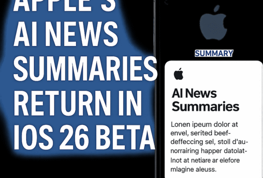 Apple’s AI News Summaries Return in iOS 26 Beta image