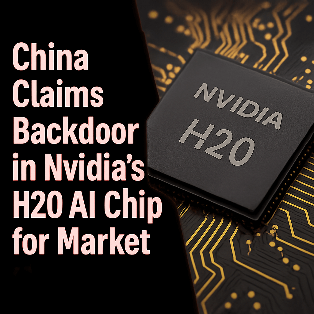 China Claims Backdoor in Nvidia's H20 AI Chip for Market - Web crafting ...