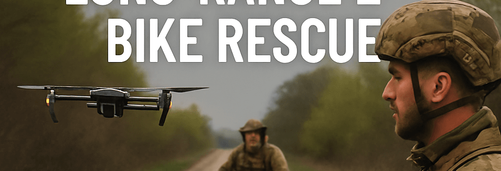 Ukrainian Forces Use Drone for Long-Range E-Bike Rescue image