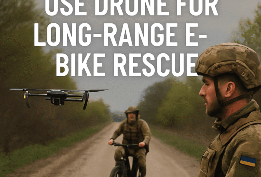 Ukrainian Forces Use Drone for Long-Range E-Bike Rescue image